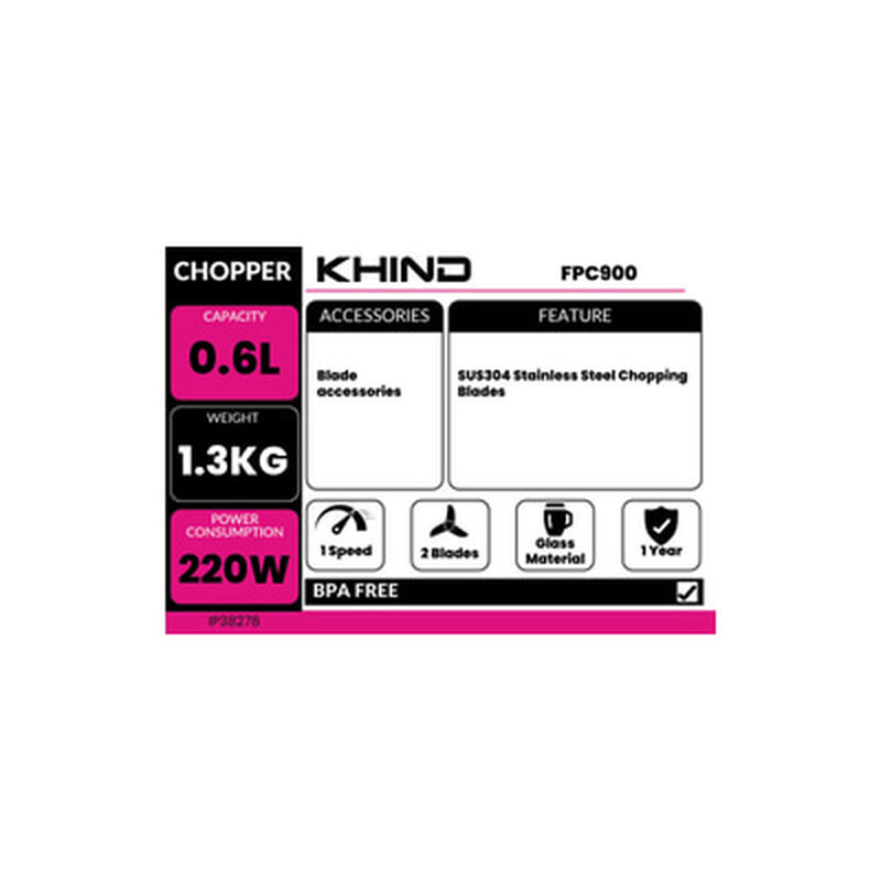 KHIND Mini Chopper FPC900-image 5