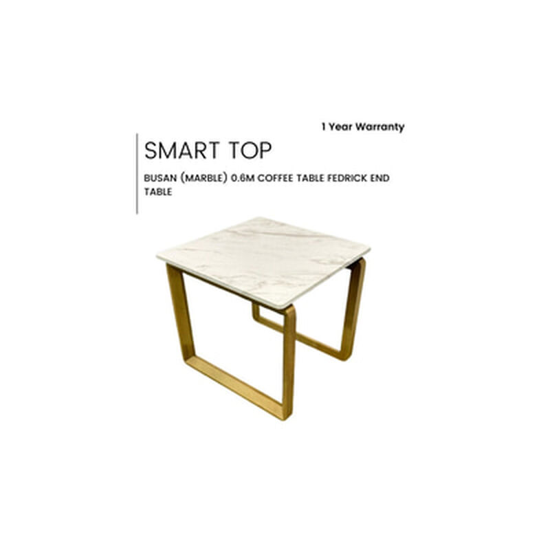 SMART TOP 0.6m Coffee Table Fedrick End Table BUSAN (MARBLE)-image 2