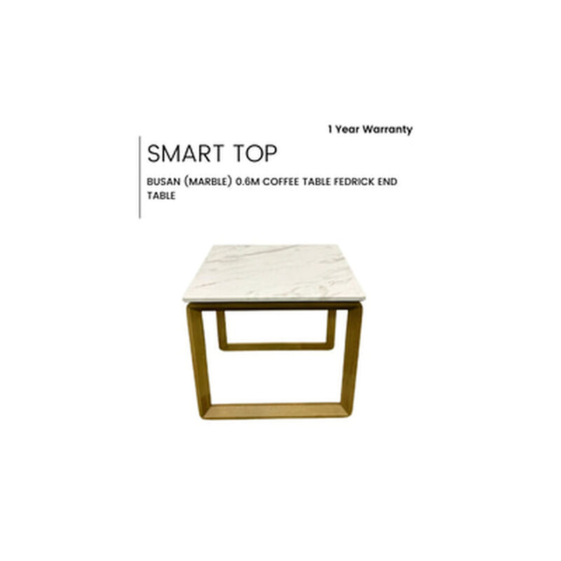 SMART TOP 0.6m Coffee Table Fedrick End Table BUSAN (MARBLE)-image 1
