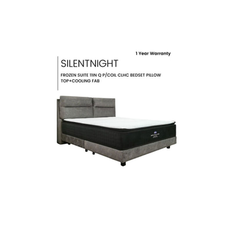 SILENTNIGHT Cs 11in Q Pocket Bedset Pillow Top+frost-max Fab FROZEN SUITE-image null