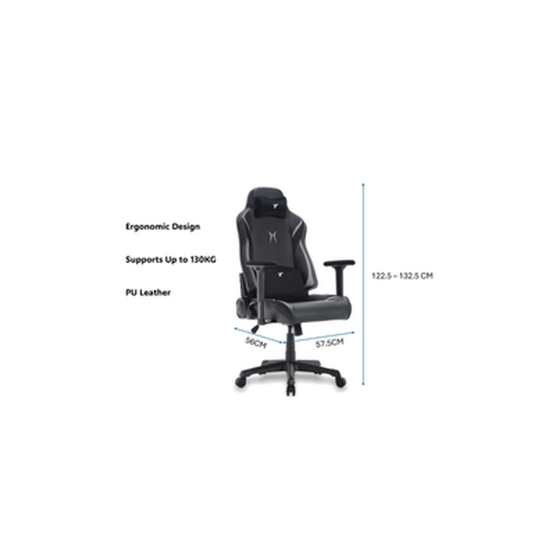 TT RACING Swift X Pro Black Pu Leather Chair SXP BLACK-image 2
