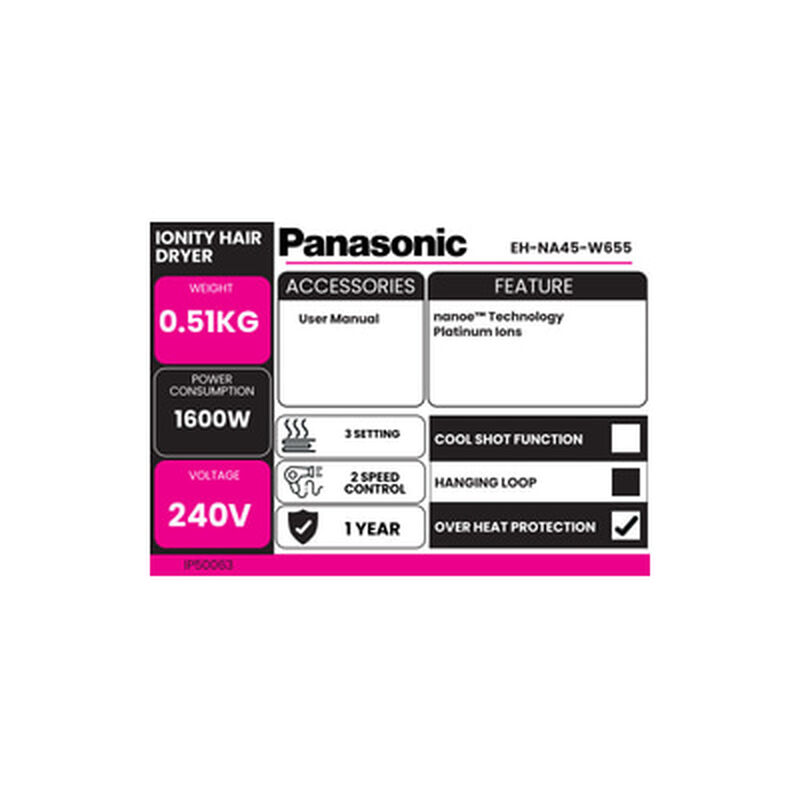 PANASONIC Hair Dryer EH-NA45-W655-image 4