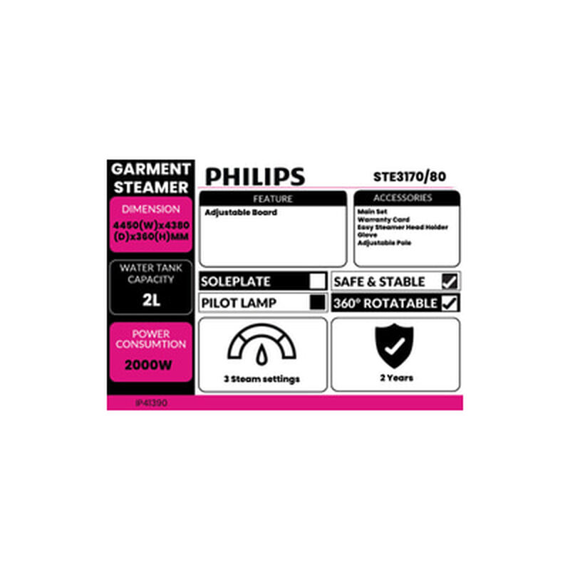PHILIPS Garment Steamer STE3170/80-image 7