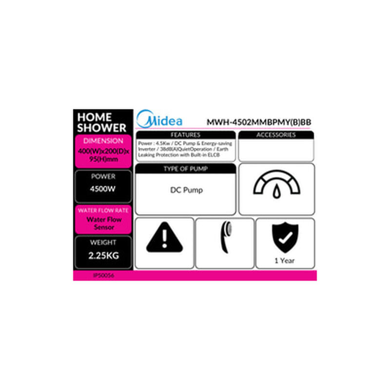 MIDEA Home Shower Digital MWH-4502MMBPMY(B)BB-image 4