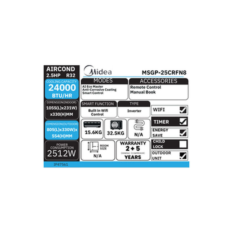 MIDEA Split air cond-image 2