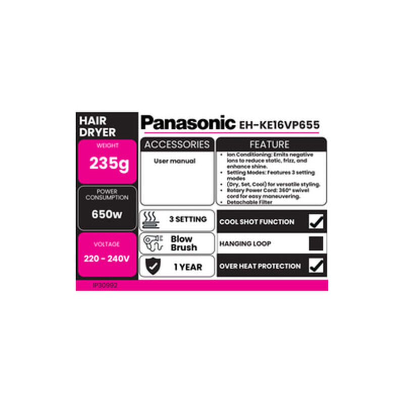 PANASONIC Hair Styler EH-KE16VP655-image 3