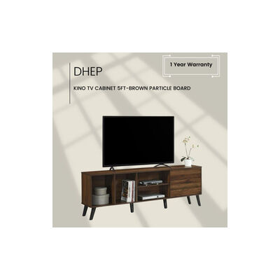 DHEP Tv Cabinet 5ft-brown Particle Board KINO