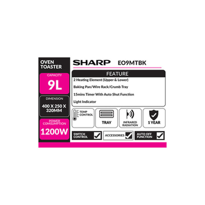 SHARP Oven Toaster 9l EO9MTBK-image 3
