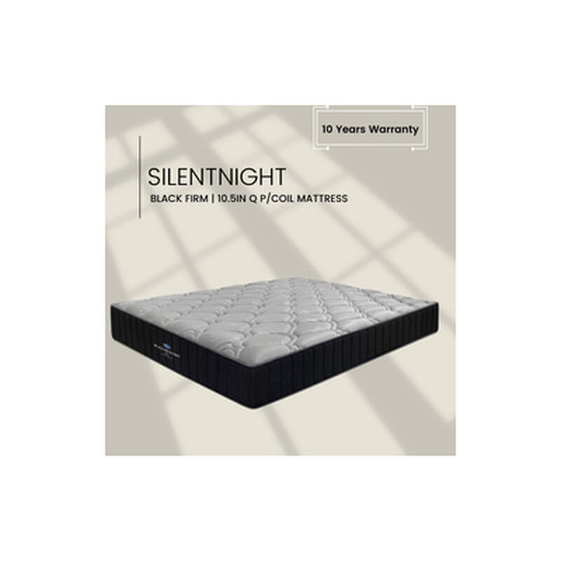 SILENTNIGHT Bg 10.5in Q Pocket Mat 2-side Flip Extended Life BLACK FIRM-image 1