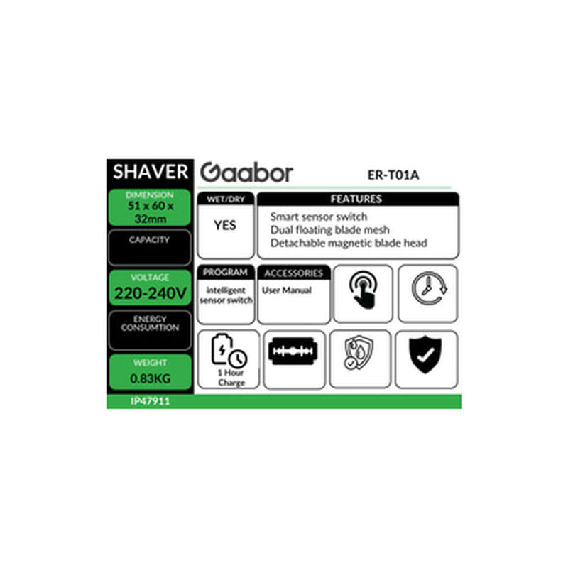 GAABOR Men Shaver Silver ER-T01A-image 7
