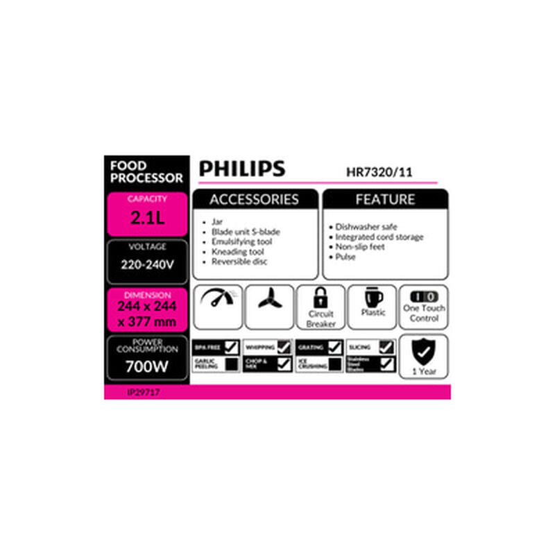 PHILIPS Food Processor HR7320/11-image 2