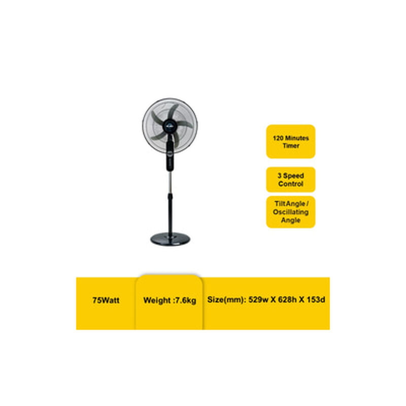 ELBA 18in Stand Fan ESF-G1880TM(BLK)-image 5