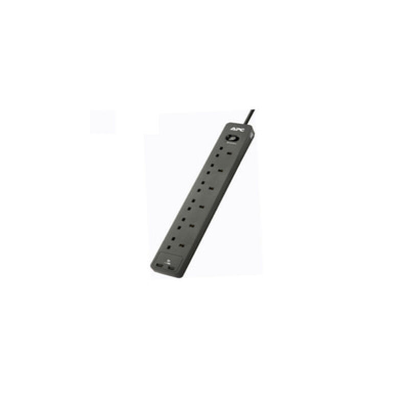APC 6 Outlets S/protector 2m With 2xusb PME6U2B-UK-image 2