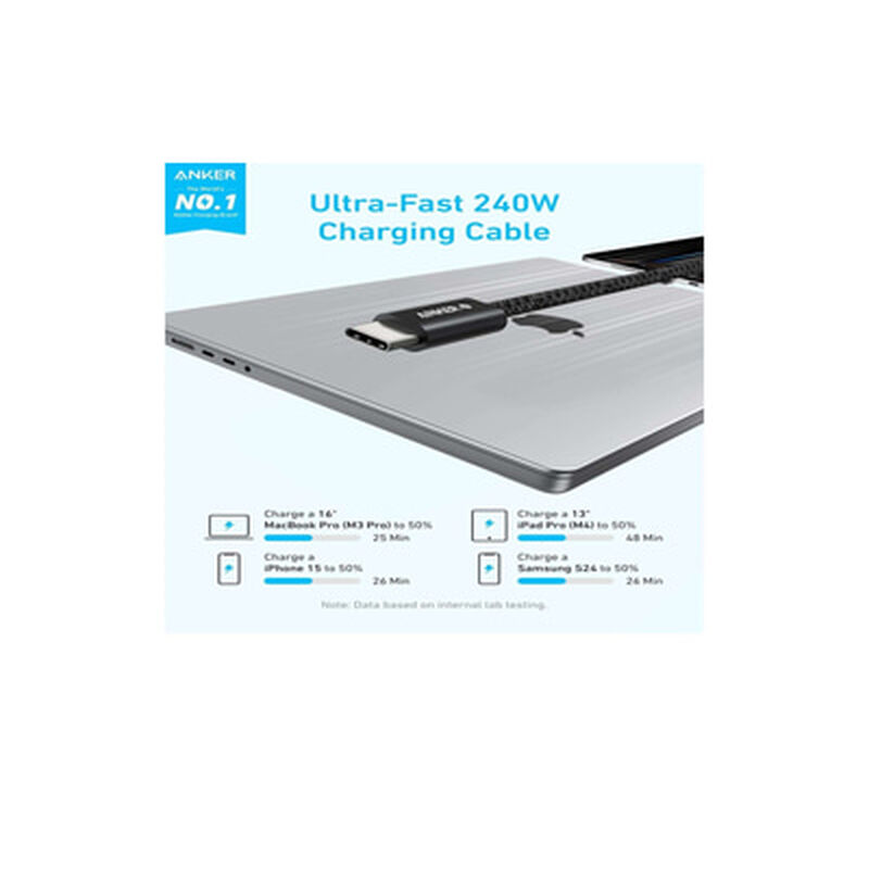 ANKER Usb-c To Usb-c Cable 1m Anker Zolo 240w Black A8060H11-image 3