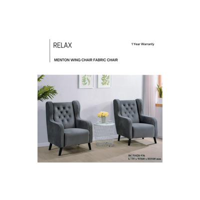 RELAX Wing Chair Fabric Chair MENTON