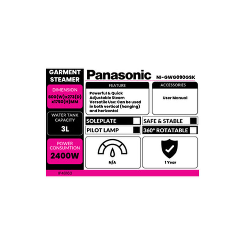 PANASONIC Garment Steamer NI-GWG090GSK-image 10