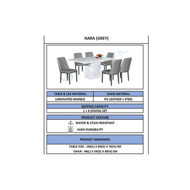 ND Rec marble dining set-image 2